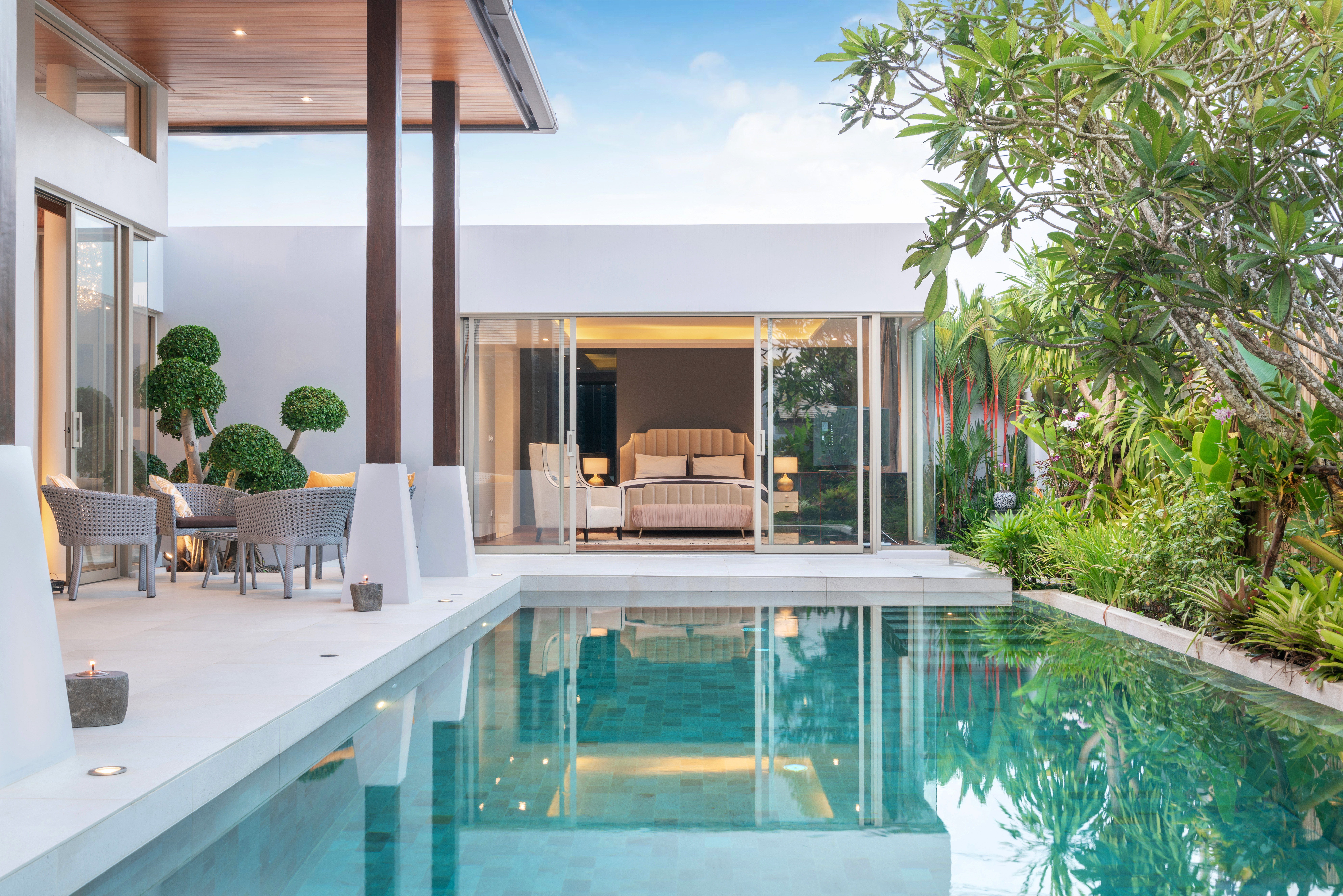 home or house building Exterior and interior design showing trop Street of residential houses.